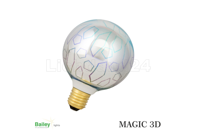 MAGIC 3D - E27 - LED Lampe "Shards" Rot G95 -...