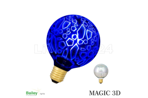 MAGIC 3D - E27 - LED Lampe "Shards" Blau G95 - 4.5W - 5000K