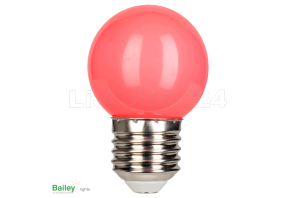 E27 - LED Tropfen Lampe (G45) 1W PINK