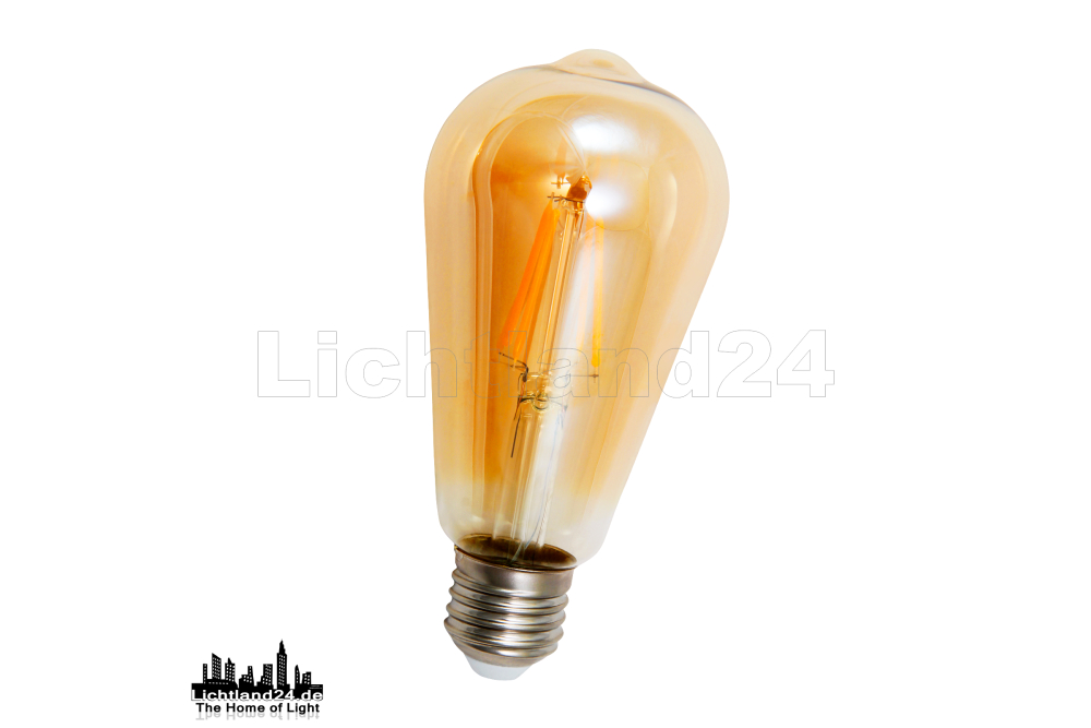 RETRO - E27 - LED Filament Glühlampe ST64 - 4W - 2200K GOLD Vintage "extra warmweiß"