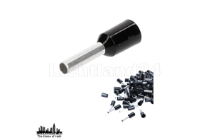 Isolierte Adernhülsen 1,5mm² - schwarz - (25 Stück Beutel)