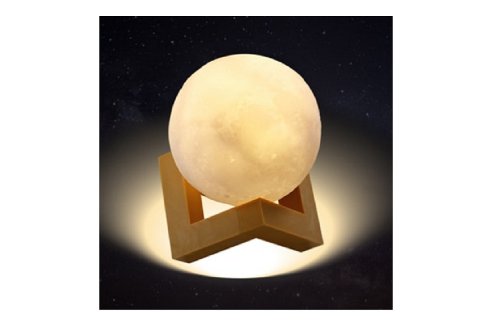 Mond Lampe Nachtlicht für Schlafzimmer mit Ständer LED 3D Mond