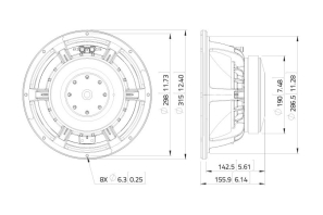 LAVOCE WAF123.01 12 Zoll  Woofer, Ferrit, Alukorb