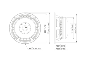 LAVOCE WAF124.01 12 Zoll  Woofer, Ferrit, Alukorb