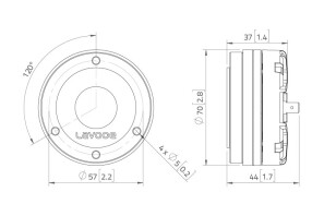 LAVOCE DN10.14 1 Zoll  Kompressionstreiber, Neodym
