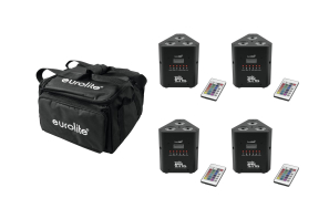 EUROLITE Set 4x AKKU TL-3 QuickDMX + Soft-Bag