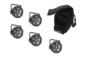 EUROLITE Set 5x LED SLS-6 TCL Spot + Soft-Bag