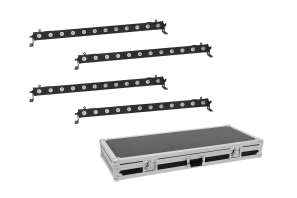 EUROLITE Set 4x LED BAR-12 QCL RGBA Leiste + Case