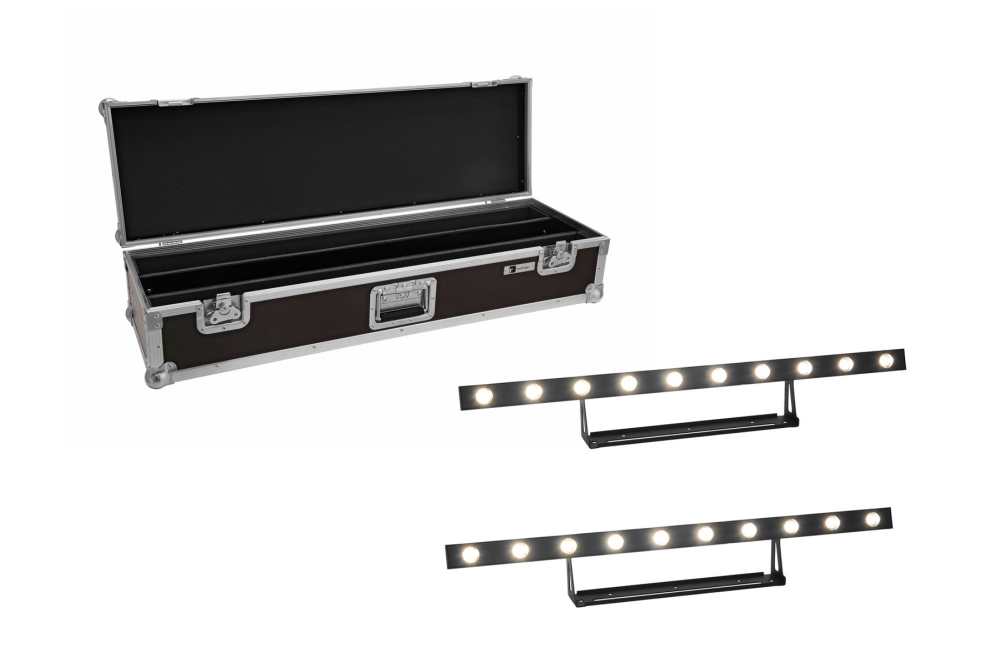 EUROLITE Set 2x LED STP-10 Sunbar 3200K 10x5W Lichtleiste + Case