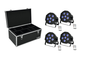 EUROLITE Set 4x LED SLS-603 TCL UV Floor + Case TDV-1