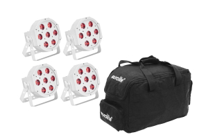 EUROLITE Set 4x LED SLS-7 HCL Spot weiß + Soft-Bag