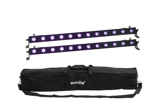 EUROLITE Set 2x LED BAR-12 UV Leiste + Soft-Bag