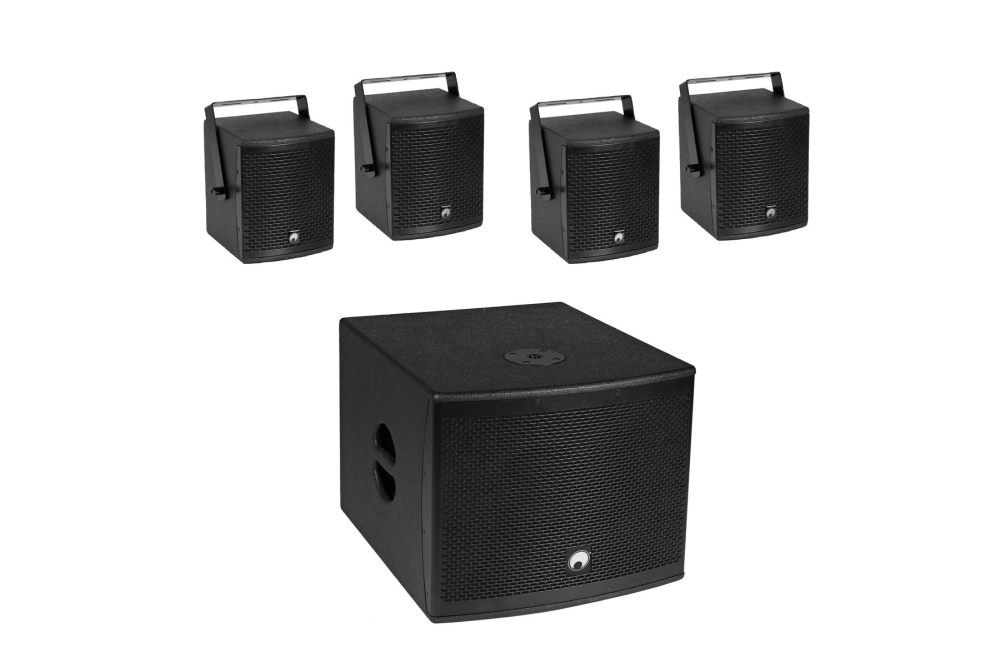 OMNITRONIC Set MOLLY-12A Subwoofer aktiv + 4x MOLLY-6 Top 8 Ohm, schwarz