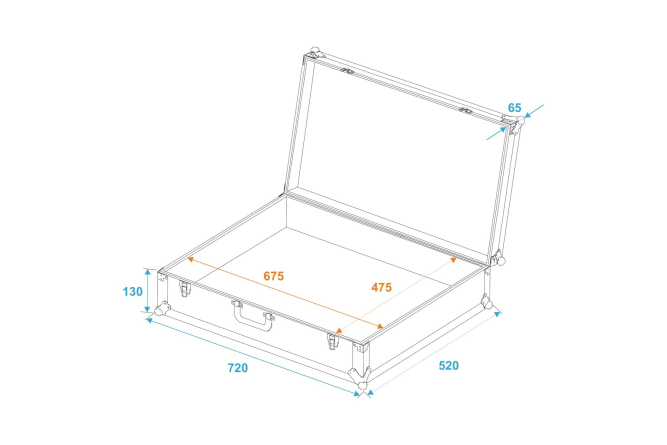 ROADINGER Universal-Koffer-Case Pick 70x50x17cm