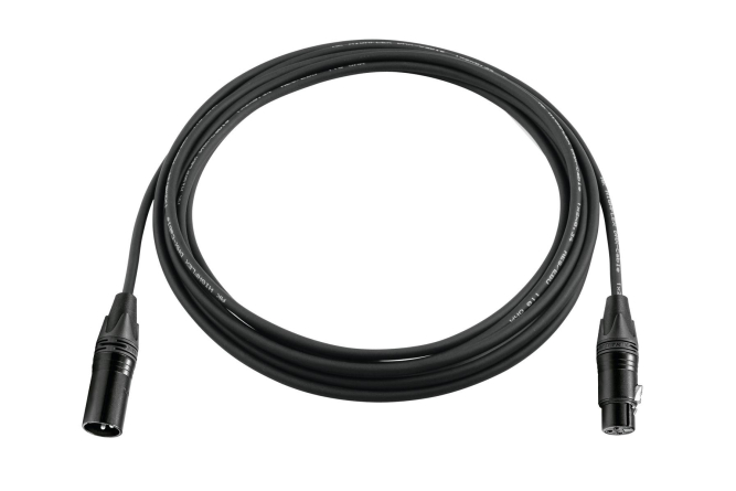PSSO DMX Kabel XLR 3pol 3m sw Neutrik schwarze Stecker