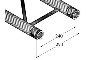 ALUTRUSS BILOCK BQ2-S210 2-Punkt-Traverse sw