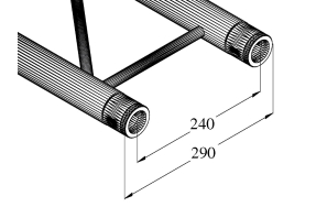 ALUTRUSS BILOCK BQ2-S500 2-Punkt-Traverse sw