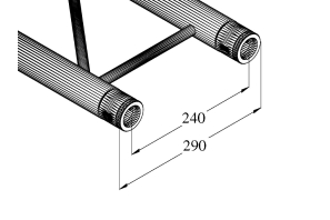 ALUTRUSS BILOCK BQ2-S1500 2-Punkt-Traverse sw