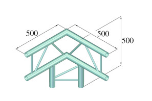ALUTRUSS BILOCK BQ2-SPAL31V 3-Weg Ecke 90° sw