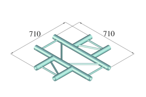 ALUTRUSS BILOCK BQ2-SPAC41H 4-Weg Kreuz sw