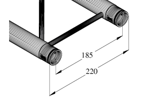 ALUTRUSS DECOLOCK DQ2-S200 2-Punkt-Traverse sw