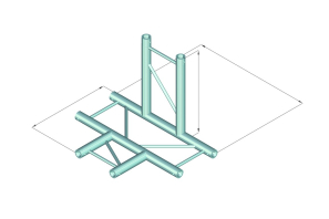 ALUTRUSS DECOLOCK DQ2-SPAT42H 4-Weg Kreuzstück sw