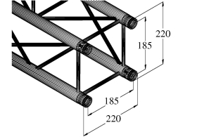 ALUTRUSS DECOLOCK DQ4-S250 4-Punkt-Traverse sw