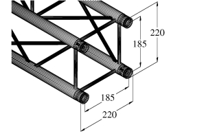 ALUTRUSS DECOLOCK DQ4-S750 4-Punkt-Traverse sw