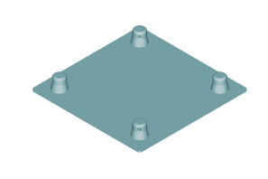 ALUTRUSS DECOLOCK DQ4-SBPM Bodenplatte MALE sw