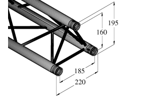 ALUTRUSS DECOLOCK DQ3-S200 3-Punkt-Traverse sw