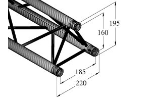 ALUTRUSS DECOLOCK DQ3-S250 3-Punkt-Traverse sw