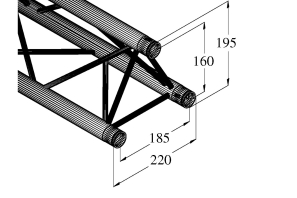 ALUTRUSS DECOLOCK DQ3-S750 3-Punkt-Traverse sw