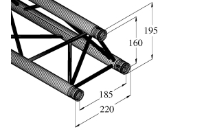 ALUTRUSS DECOLOCK DQ3-S1000 3-Punkt-Traverse sw