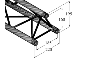 ALUTRUSS DECOLOCK DQ3-S4000 3-Punkt-Traverse sw