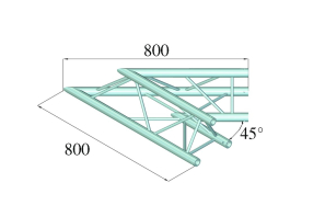 ALUTRUSS DECOLOCK DQ3-SPAC19 2-Weg Ecke 45° sw