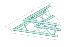 ALUTRUSS DECOLOCK DQ3-SPAC20 2-Weg Ecke 60° sw