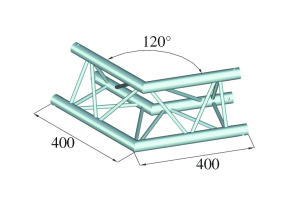 ALUTRUSS DECOLOCK DQ3-SPAC22 2-Weg Ecke 120° sw