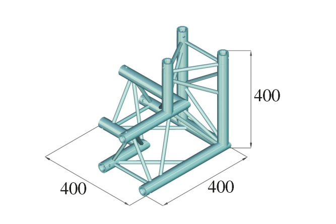 ALUTRUSS DECOLOCK DQ3-SPAL33 3-Weg Ecke 90° sw