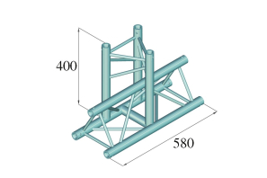 ALUTRUSS DECOLOCK DQ3-SPAT35 3-Weg T-Stück 90° sw