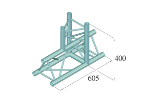 ALUTRUSS DECOLOCK DQ3-SPAT37 3-Weg T-Stück 90° sw