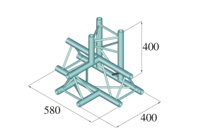 ALUTRUSS DECOLOCK DQ3-SPAT42 4-Weg T-Stück \/ sw