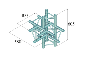 ALUTRUSS DECOLOCK DQ3-SPAT51 5-Weg Ecke \/ sw