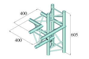 ALUTRUSS DECOLOCK DQ3-SPAC44 4-Weg Ecke links sw