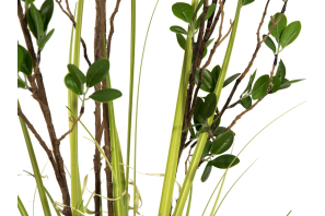 EUROPALMS Immergrünstrauch mit Gras, Kunstpflanze, 120 cm