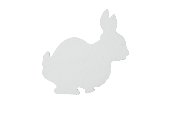 EUROPALMS Silhouette Hase, weiß, 56cm