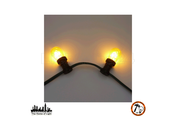 E27 City LED - 3,5 Watt ST44 dimmbare Lang-Tropfenlampe Filament GELB (vergl. +25W)