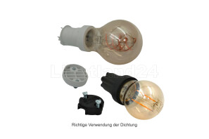 Profi E27 Illu Lichterkette 60 M / 80 Fassungen - weiß / schwarz