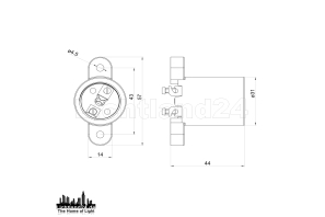 Einbau- / Durchsteckfassung E27 / 250V / Illumination / Modellbau - schwarz