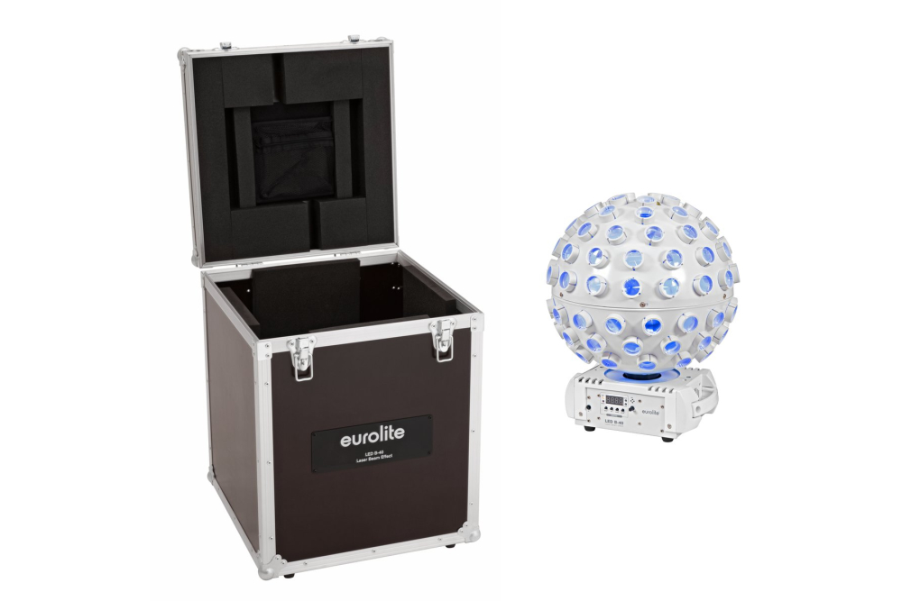 EUROLITE Set LED B-40 Laser Strahleneffekt weiß + Case