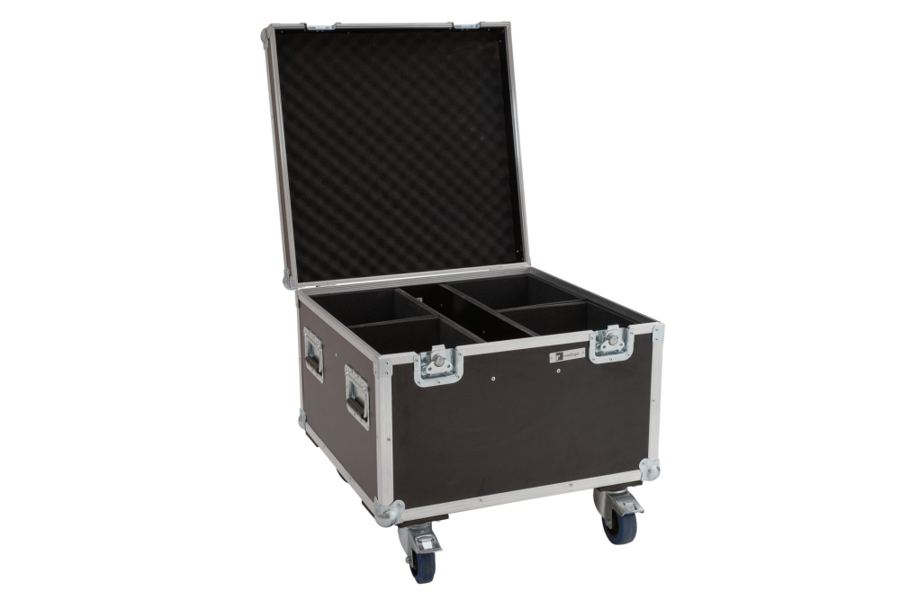 ROADINGER Flightcase 4x LED Theatre COB 100 Serie mit Rollen